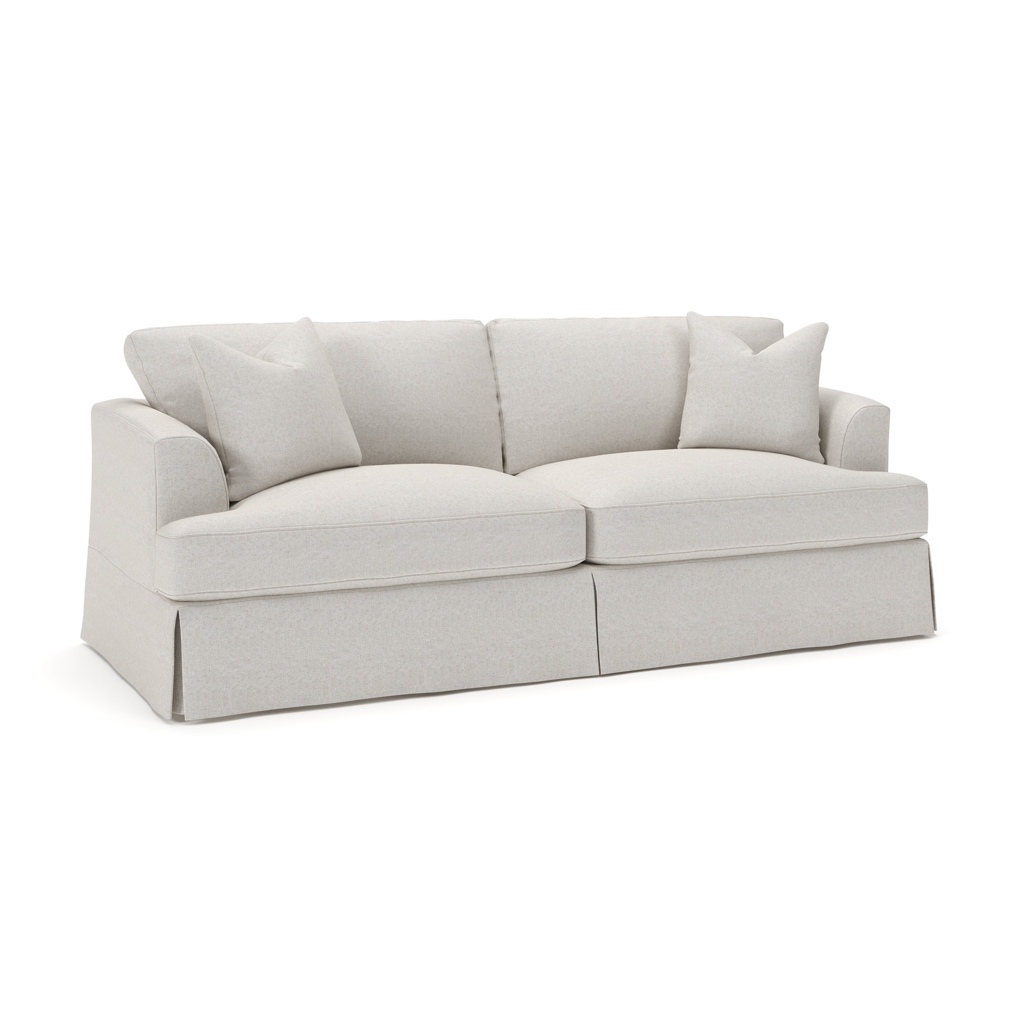 Lucia 92.5'' Upholstered Sofa, Macarena Light Gray Canvas