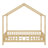 House Shape Toddler Bed with Canopy, High Railings,and Low Montessori Floor Frame-201081052-201081054