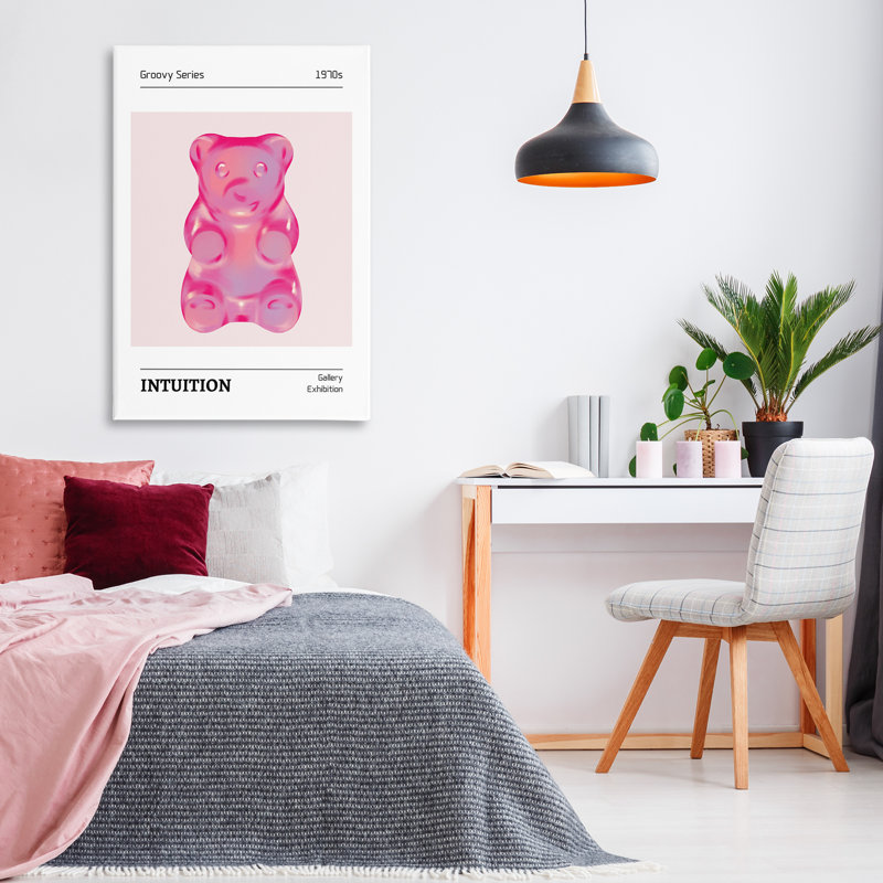 Intuition phrase bonbon ours, design par LSR Design Studio, H 45 po x l 30 po