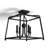 Sylvan 4 Light Black Forged Ceiling Mount
