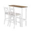 Ensemble de coin-repas à hauteur de bar rectangulaire en bois 48 po avec 2 chaises pour petits espaces TopMAX Farmhouse-1352514915