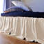 Jupe de lit 100% lin à volants couleur beige, chute de 20 po-550182928-621739338