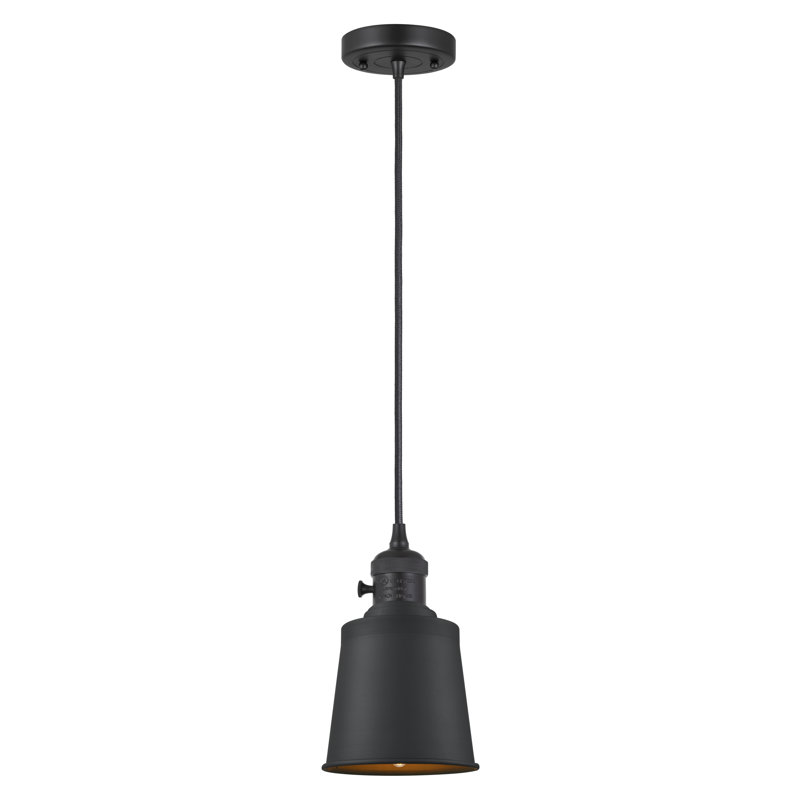 Franklin Restoration - Amiliyah - Mini-luminaire suspendu à cordon de 5 po - Interrupteur marche / arrêt - Ampoule DEL - Abat-jour