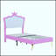 Structure de lit rembourrée avec lumières DEL, lit Princess moderne pour un sommeil élégant et confortable