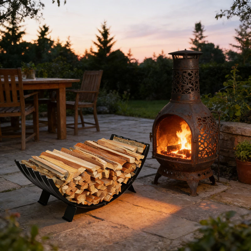 Support à bois de chauffage robuste pour une utilisation intérieure et extérieure, porte-bûches en acier galvanisé de 39 pouces avec une grande capacité et une conception antirouille pour le foyer, le foyer et le rangement dans la cour