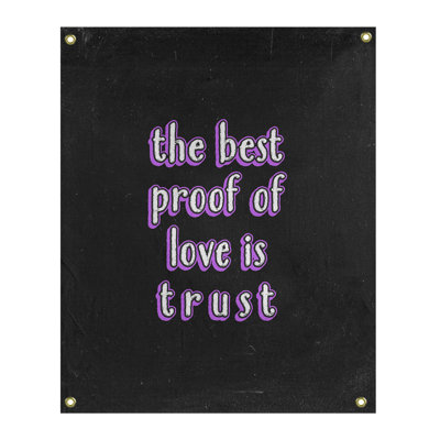 Tapisserie en polyester «Love and Trust» en polyester