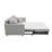 Gray Chenille Sleeper With Robust Inner Storage And Cushions Sectional Practical Grace