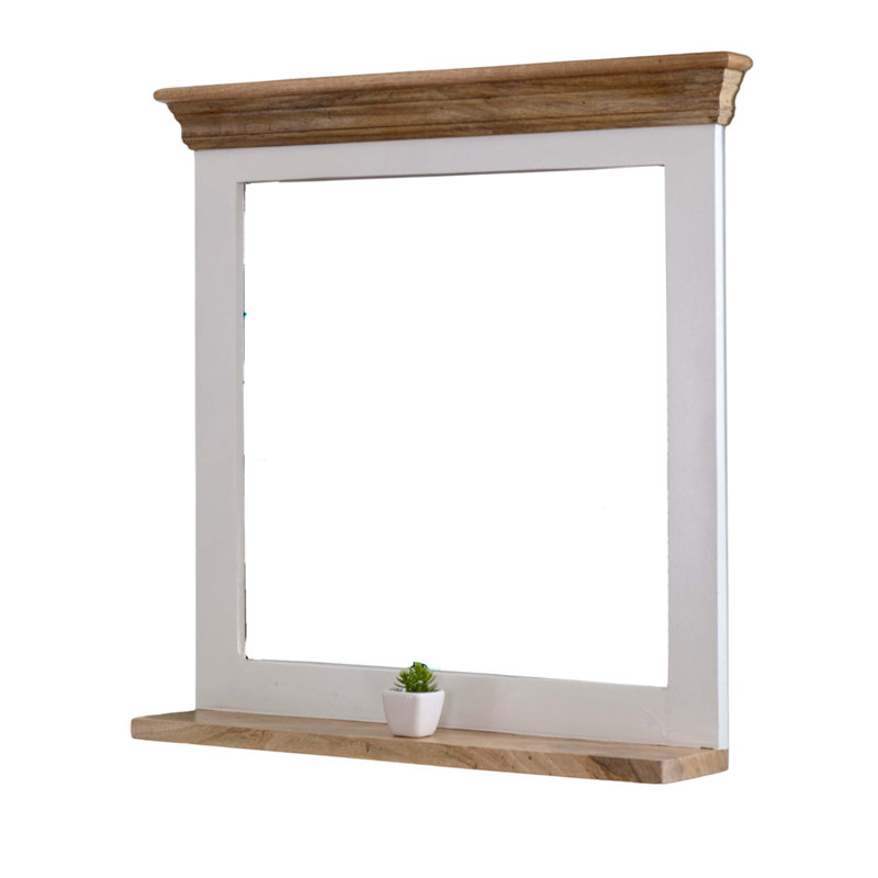 Charton Solid Wood Rectangle Wall Mirror