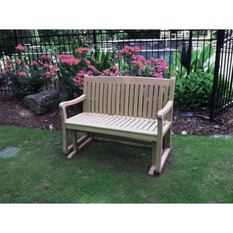 Banc d'extérieur en teck, Brun, H 37 po x l 48 po x P 30 po
