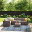 Ensemble de conversation en osier pour 4 personnes avec coussins Sunbrella-1198373854-1082387426