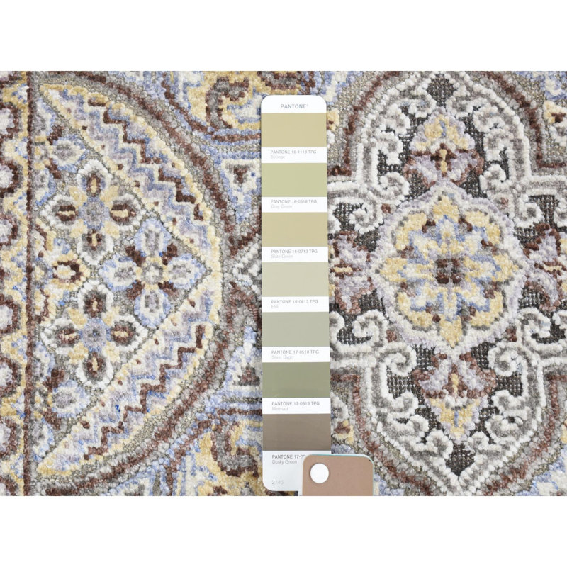 Viridissa One-of-a-Kind 2'1" x 3'1" New Age Rectangle Cotton and Silk Area Rug