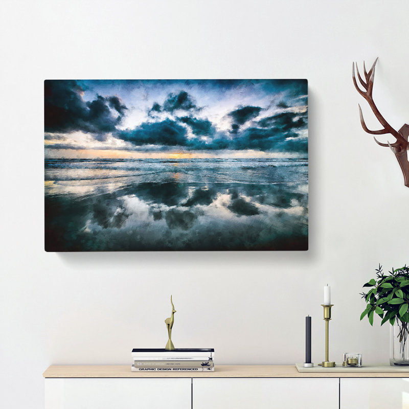 Ocean Reflections In Italy - Wrapped Canvas, 30cm H x 45cm W x 4cm D