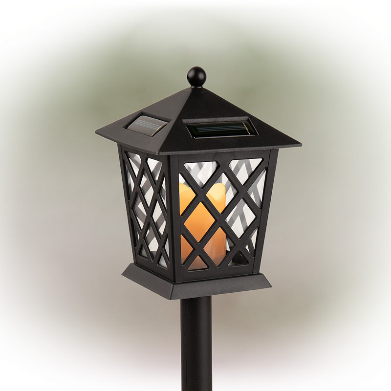 Silver Solar Powered Integrated LED Metal Pathway Light Pack