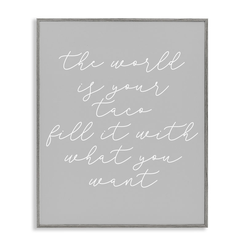«World Is Your Taco», estampe numérique par Daphne Polselli bh-861, Estampe numérique Farmhouse, H 30 po x l 24 po