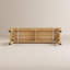 Banc de salle à manger en bois massif Addisin avec coussin en lin amovible-79672749-82527764
