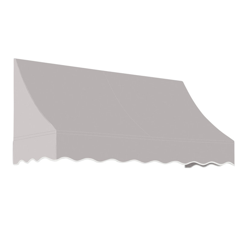 Awntech Nantucket Acrylic Fabric Fixed Awning, 44" H x 88.5" W x 36" D, Gray