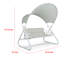 Fauteuil pivotant double suspendu Diz, acier thermolaqué blanc