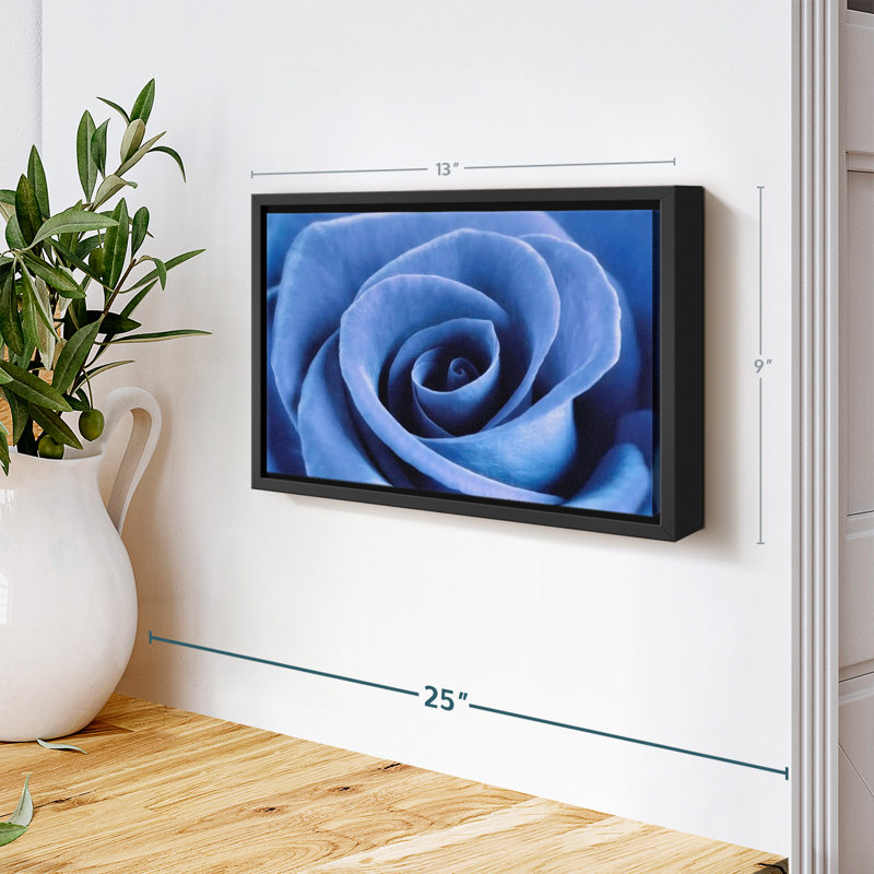 Impression sur toile Denim Blue Rose, H 9 po x l 13 po