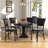 Ailse Upholstered Folding Dining Room Chairs Set Of 4, Faux Leather Parsons Dining Chairs, Kitchen Armless Side Chairs With Padded Seats-1547791775