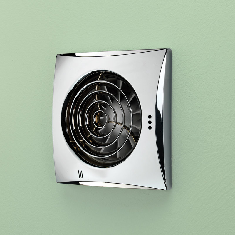 Hush Bathroom Fan, Chrome