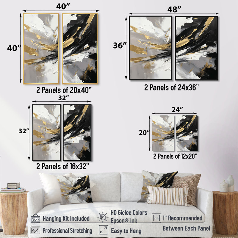 Mystery Awakening III - Décoration murale abstraite, H 36 po x l 48 po, Impression encadrée flottante, Argent argent