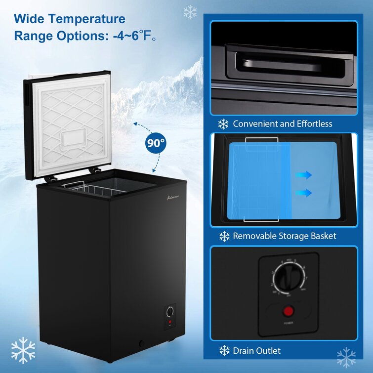 Newair 7 Cubic Feet cu. ft. Garage Ready Chest Freezer with Adjustable  Temperature Controls
