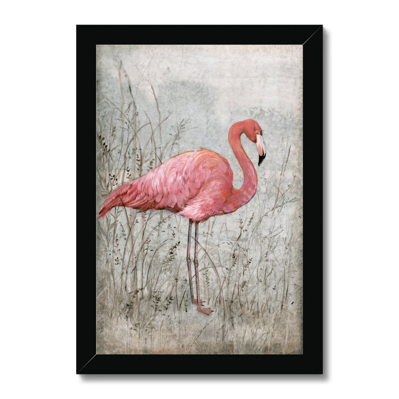American Flamingo I by Timothy O' Toole - Painting, Black Framed Paper Print, 80cm H x 55cm W