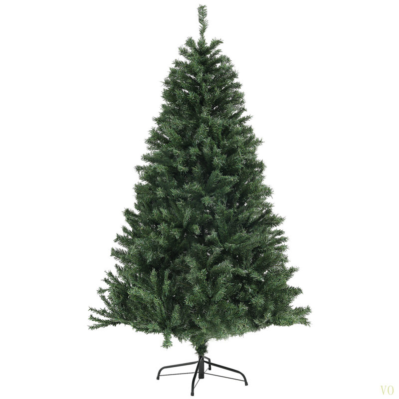 Arbre de Noël artificiel 6 pi, arbre de Noël avec 1000 pointes de branches, ouverture automatique, décoration des Fêtes avec base en acier pour bureau à domicile