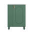 Meuble-lavabo 24 po avec lavabo en céramique, armoire de rangement multifonctionnelle avec porte et support latéral-1398021239