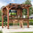Aura 6.5 ft. x 8 ft. Cedar Wood Outdoor Entertainment Gazebo Bar With Hardtop Galvanized Steel Roof, Powerport,Bar Table And Foot Rest Rail