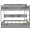Lit superposé en bois avec lit gigogne et tablettes de rangement intégrées Nelson-125006263-125006265