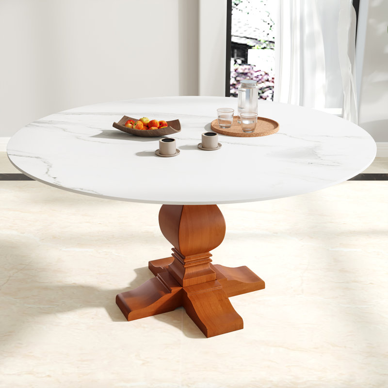 Round Dining Table, 29.52"H x 47.24"L x 47.24"W