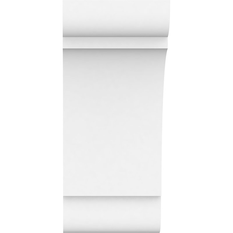 Corbeau standard en PVC de qualité architecturale standard, H 8 po x l 3 po x P 4 po