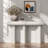 Modern Entryway Table With 2 Curved Drawers-1991507855