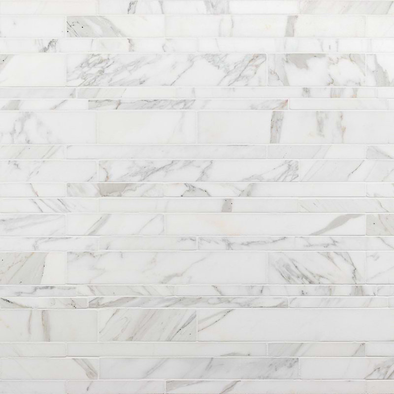 Calacatta 12x18 Polished Tumbled Marble Mosaic Tile