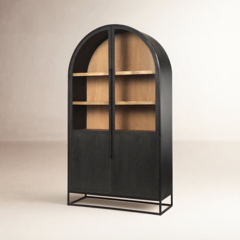 Armoire de salle à manger 85,5 "Clementine, Noir/naturel