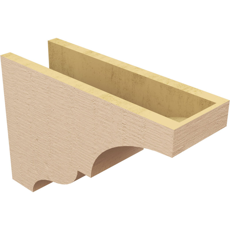 Bois de cèdre brut Asheboro, grain de bois TimberThane Corbel, apprêté brun clair, H 12 po x l 6 po x P 18 po
