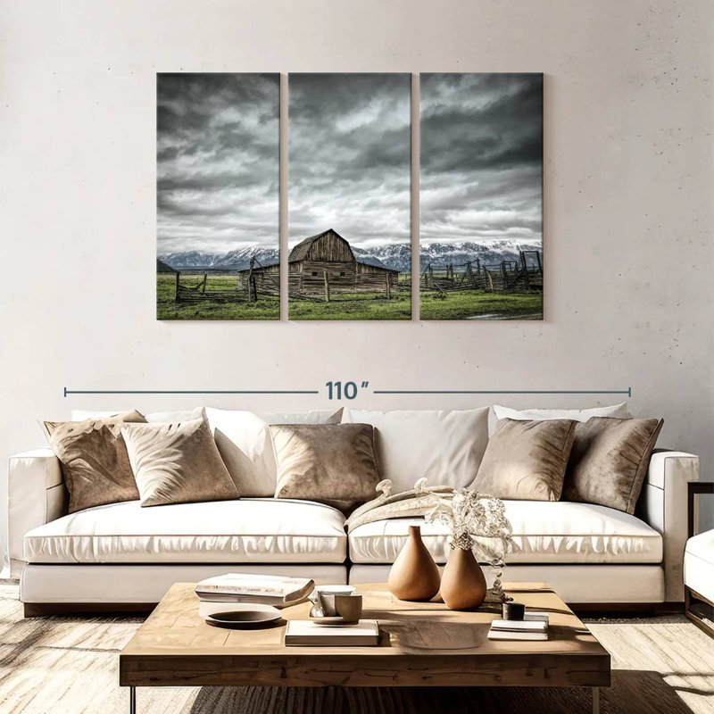Lilie Teton Wooden Barn, 48" H x 74" W