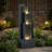 40 Inch Modern Outdoor Water Fountain,Floor Standing Cascading Waterfall With Contemporary Curves,Suitable For Porch,Office,Home Garden,Patio