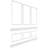 94 1/2"L (Adjustable 96"H to 120"H) Ashford Square Panel Stacked Wall Wainscot Paneling Kit