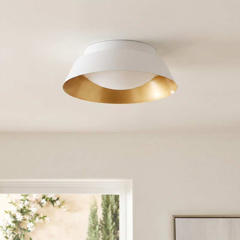 Lucida Tenby 2 Light Flush Mount, White