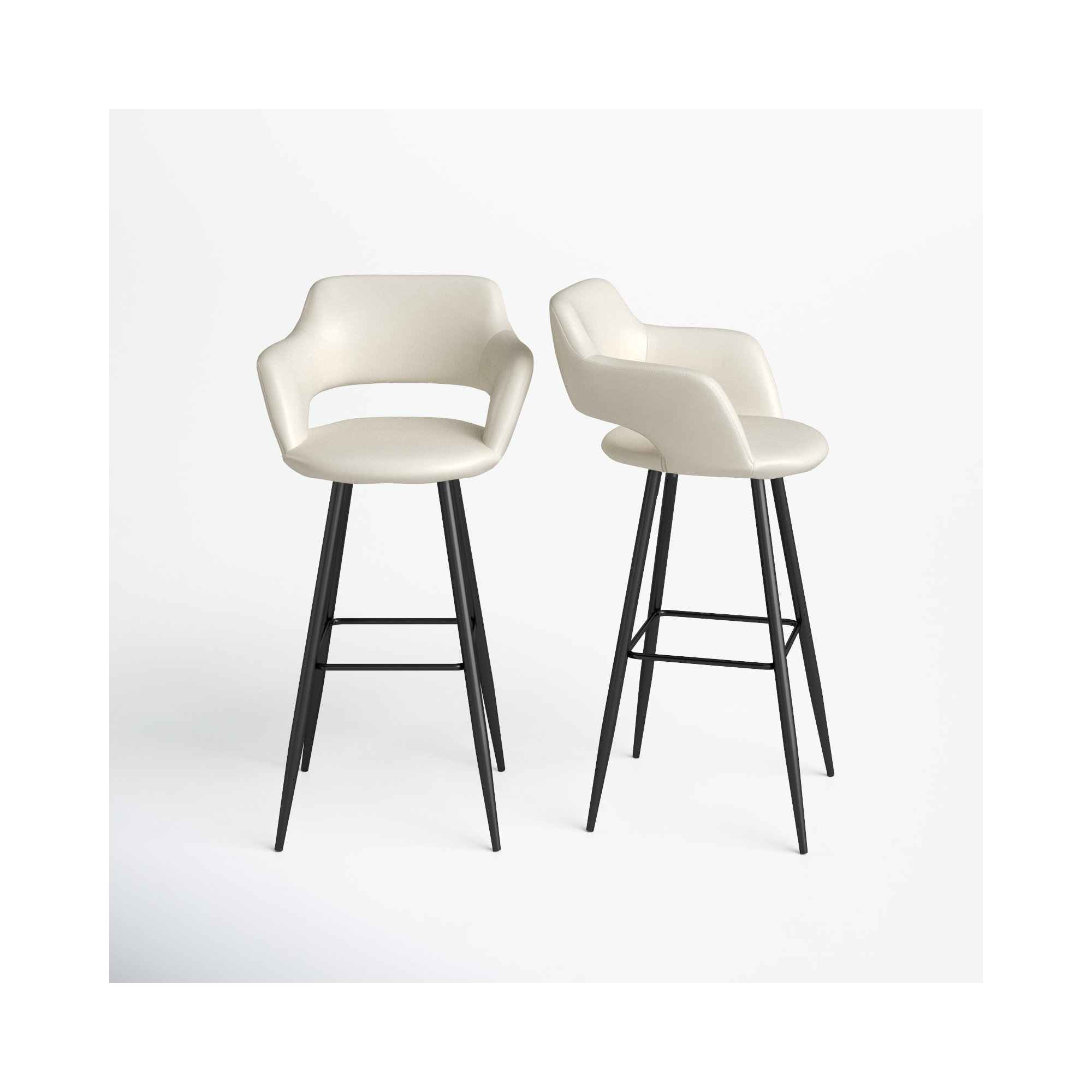 Lake Bar/Counter Stool, Bar Stool (30" Seat Height), Cream