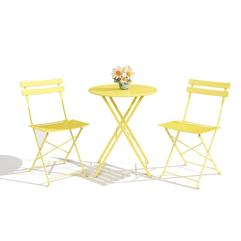 Patio Dining Set Table,, Yellow