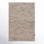 Tapis rayé fabriqué à la main en beige / noir-1135926750