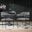 Fauteuil en chenille de métal gris Lia