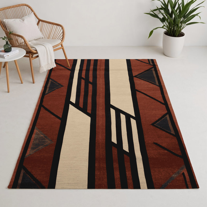 Turkish Brown Indoor and Outdoor Area Rug, Rectangle 9' x 12'