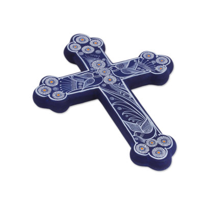 Croix murale en céramique serenity