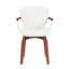 2-Piece Set: Mid-Century Modern Bentwood Swivel Dining Chairs with Heat-Pressed PU Leather-503962854
