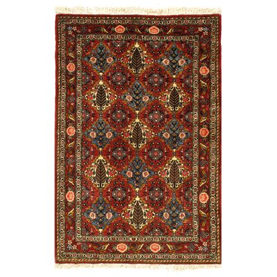 Persian Classic One-of-a-Kind Hand-Knotted Bakhtiari Rust/Tan/Blue 3'3"" x 5'2"" Area Rug -  Pasargad NY, D10841a