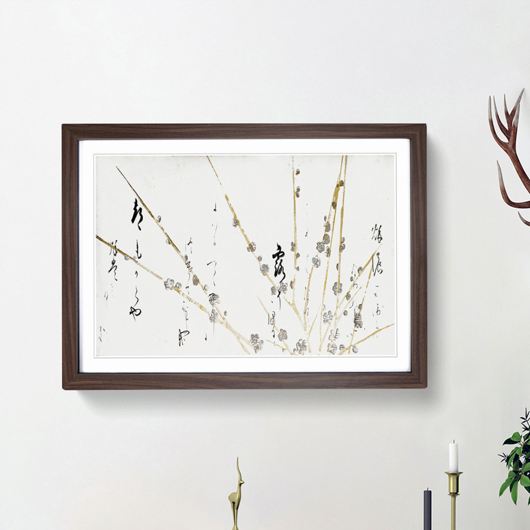 Branches of a Flowering Tree by Hon'ami Koetsu - Picture Frame Painting Print